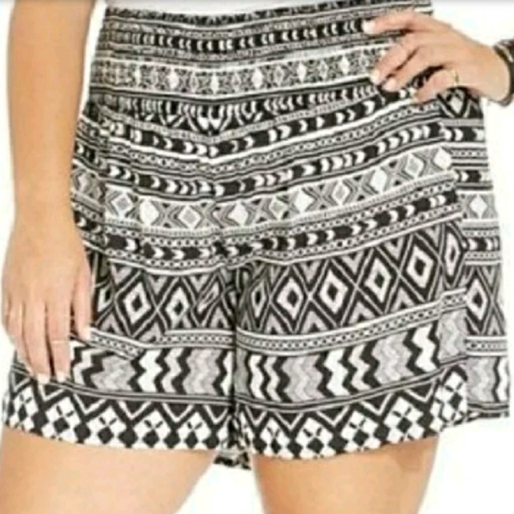 American Rag Plus Size Smocked Geo Print Shorts